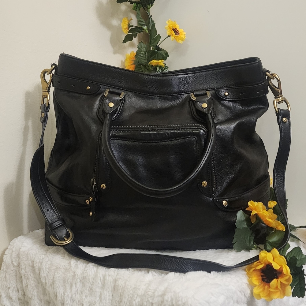 Cole Haan Black Leather Shoulder Bag